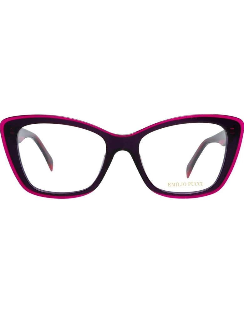 Full-Rim Purple Plastic Sunglasses with Branded Case Women Frames