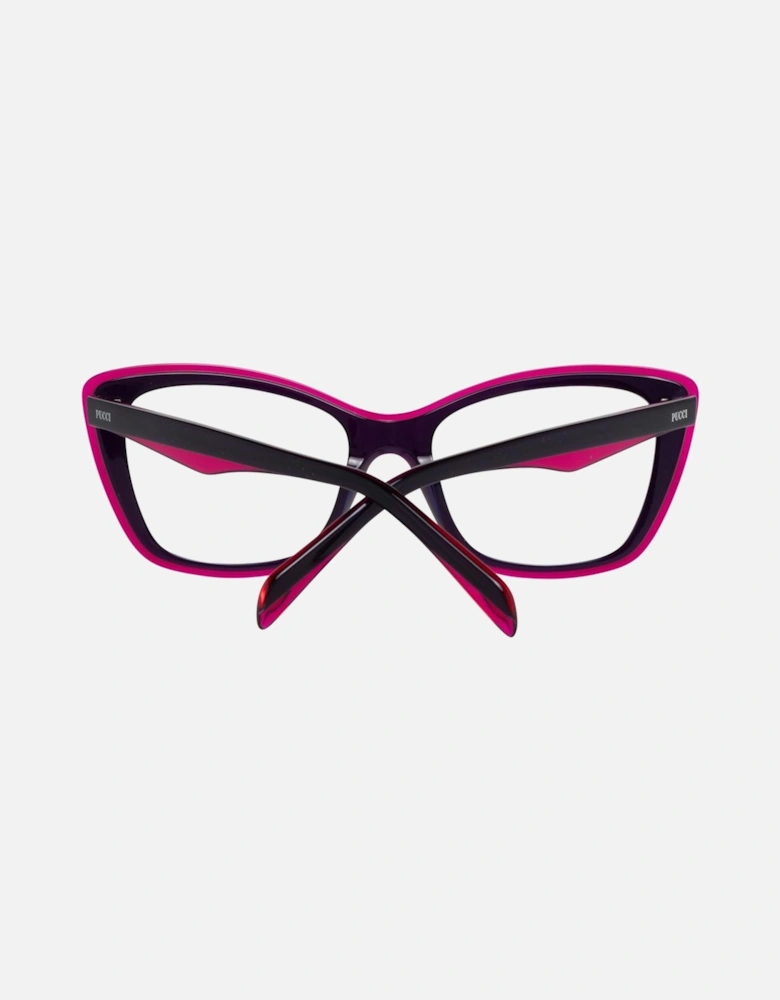 Full-Rim Purple Plastic Sunglasses with Branded Case Women Frames