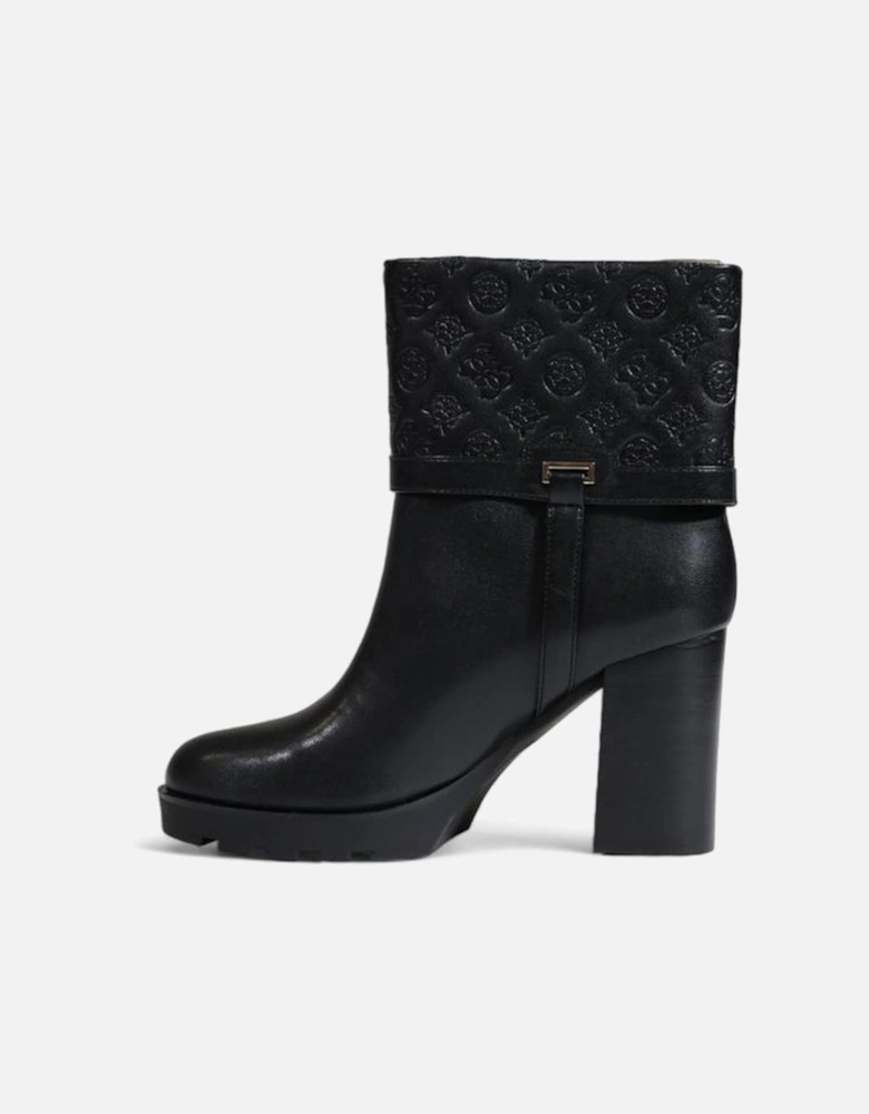 Platform Heel Ankle Boots Women - Black