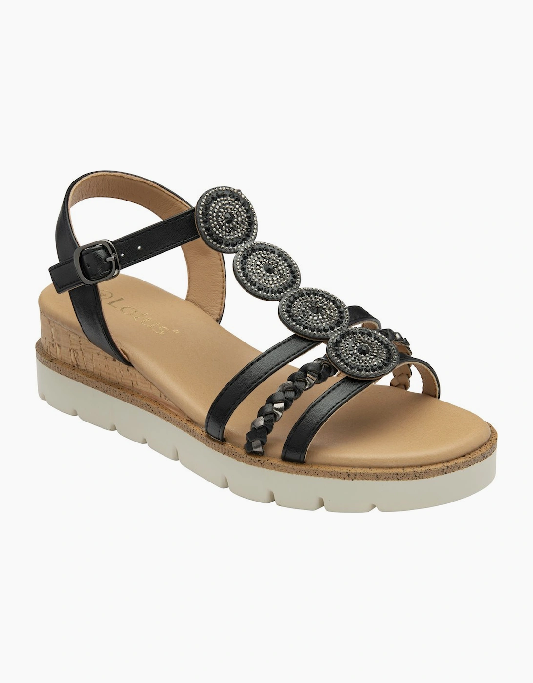 Lotus Women's Shannon Womens Heeled Sandals - Black - Size: 8