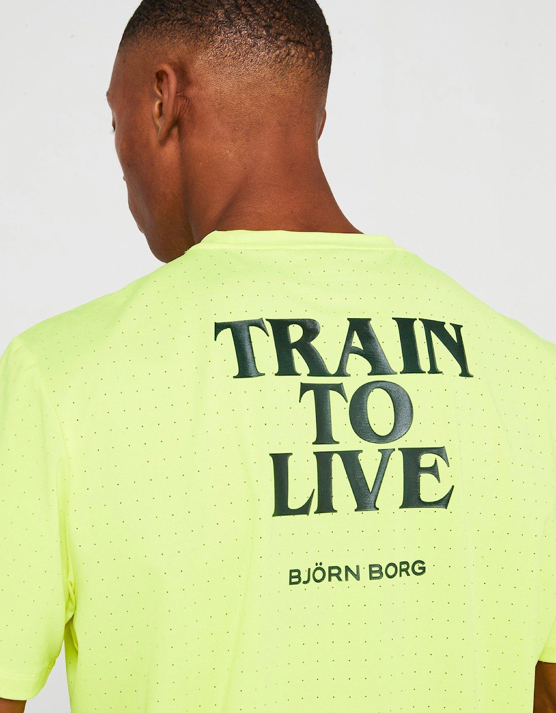 Mens Running Perforated Tee - Yellow