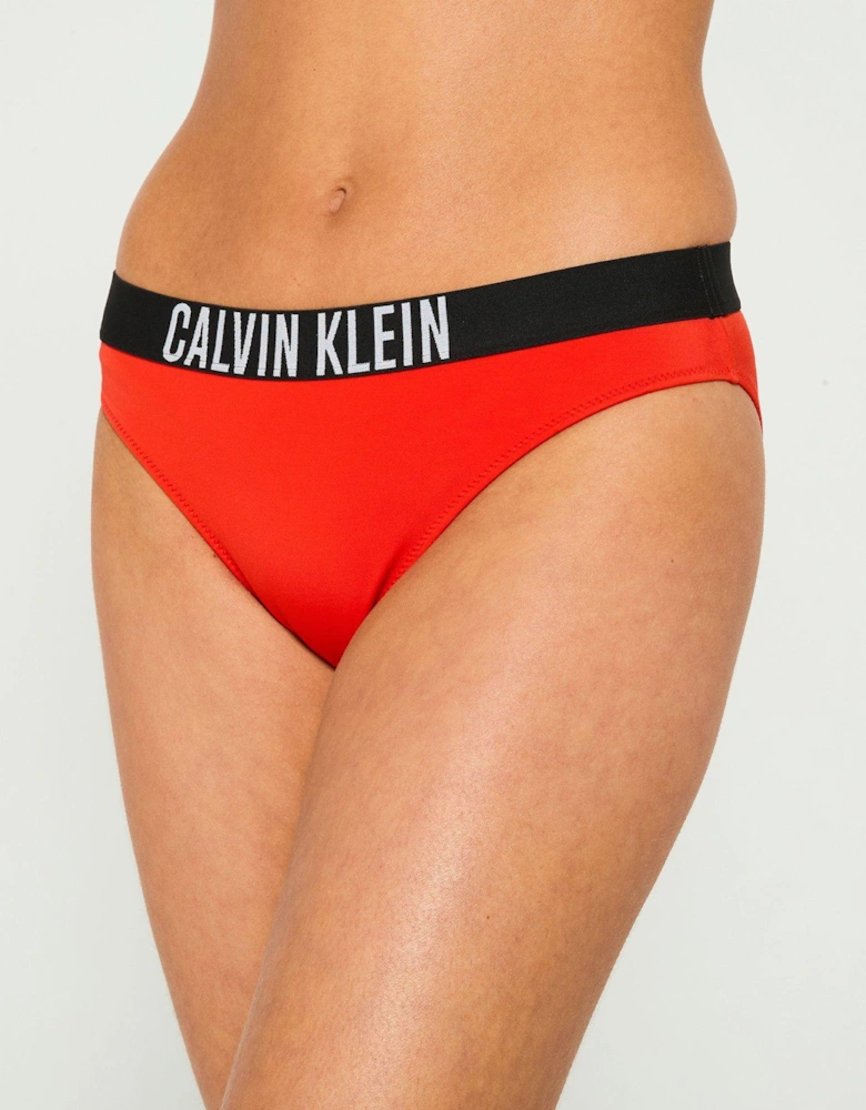 Logo Waistband Bikini Brief - Red