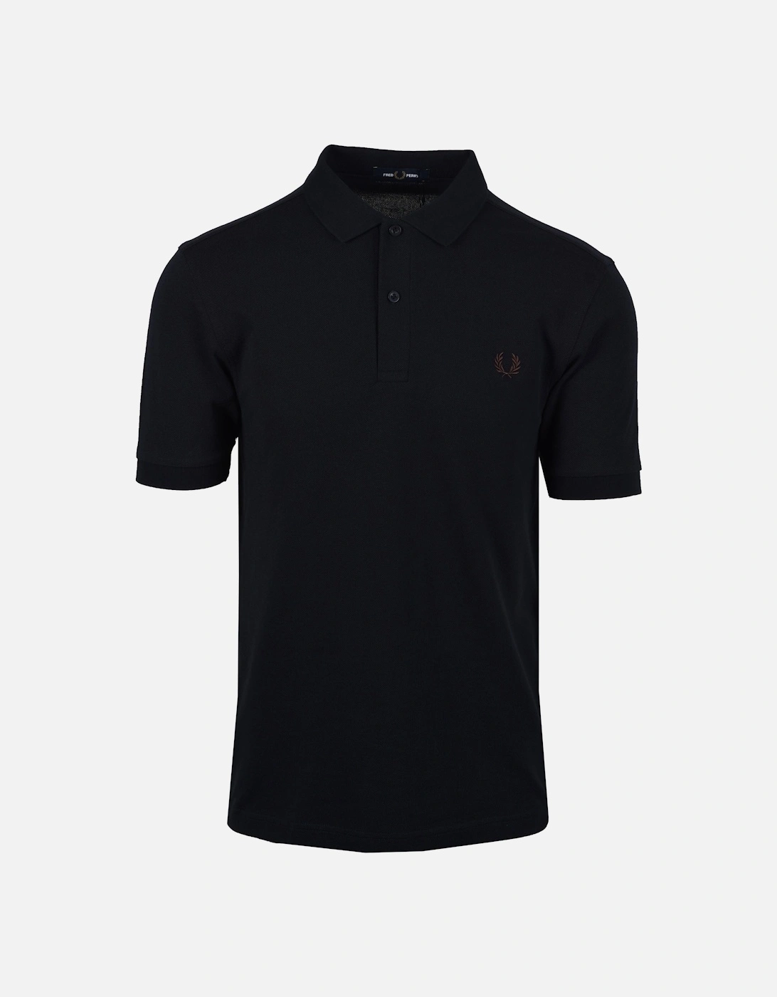Fred Perry Men's Black Plain Polo Shirt Navy/Crrgroabric - - : 44 Size 2XL