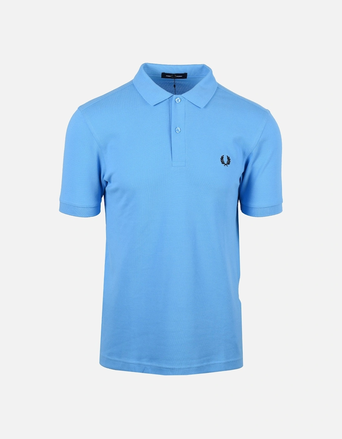 Fred Perry Men's Blue Plain Polo Shirt Soft /Black - : 44 Size 2XL