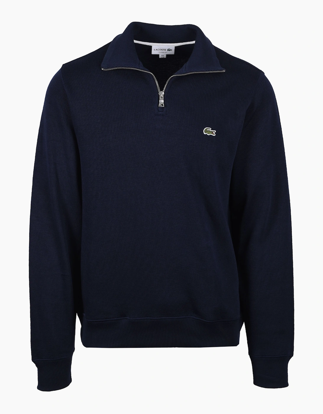 Men's Lacoste Half Zip Sweatshirt Navy Blue - Size: 40