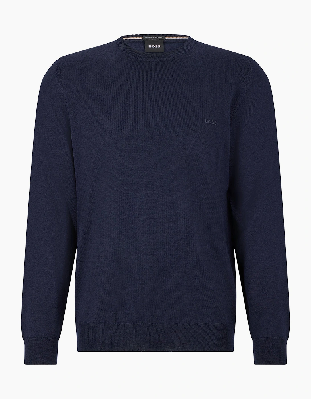 Hugo Boss Men's Botto-l Crew Neck Knitwear Dark Blue - Navy - Size: 44