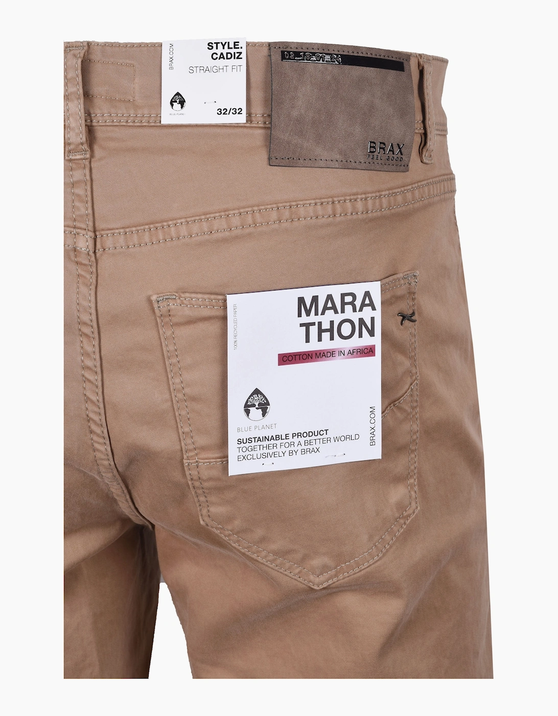 Brax Men's Cream Cadiz Cotton Jeans Beige  38/32 38W32l