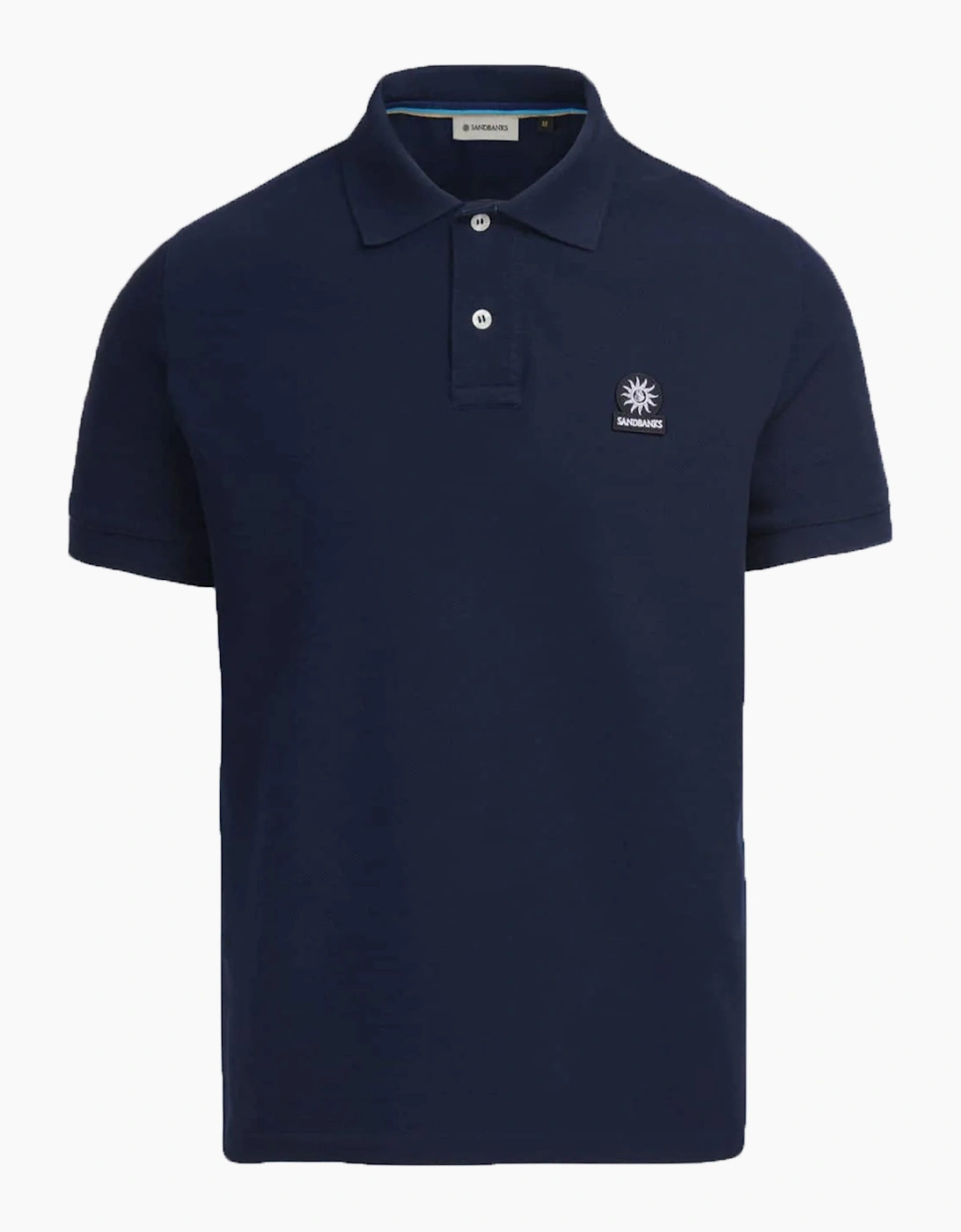 Men's Sandbanks Badge Logo Polo Shirt Navy - Size: 44