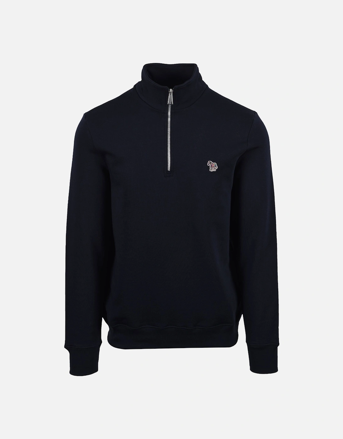 Paul Smith Men's Navy Reg Fit Half Zip Sweat Zebra Dark  Size Xl