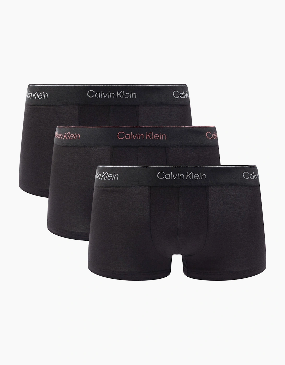 Calvin Klein Men's Black Low Rise Trunk 3Pk B-Silver - : 37/36/32 Xl