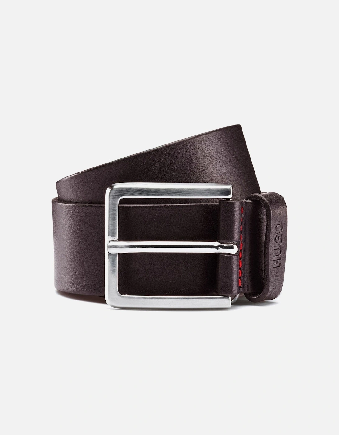 Hugo Boss Men's Brown Boss Gionios _Sz40 Leather Belt Dark - : Uk Size 32
