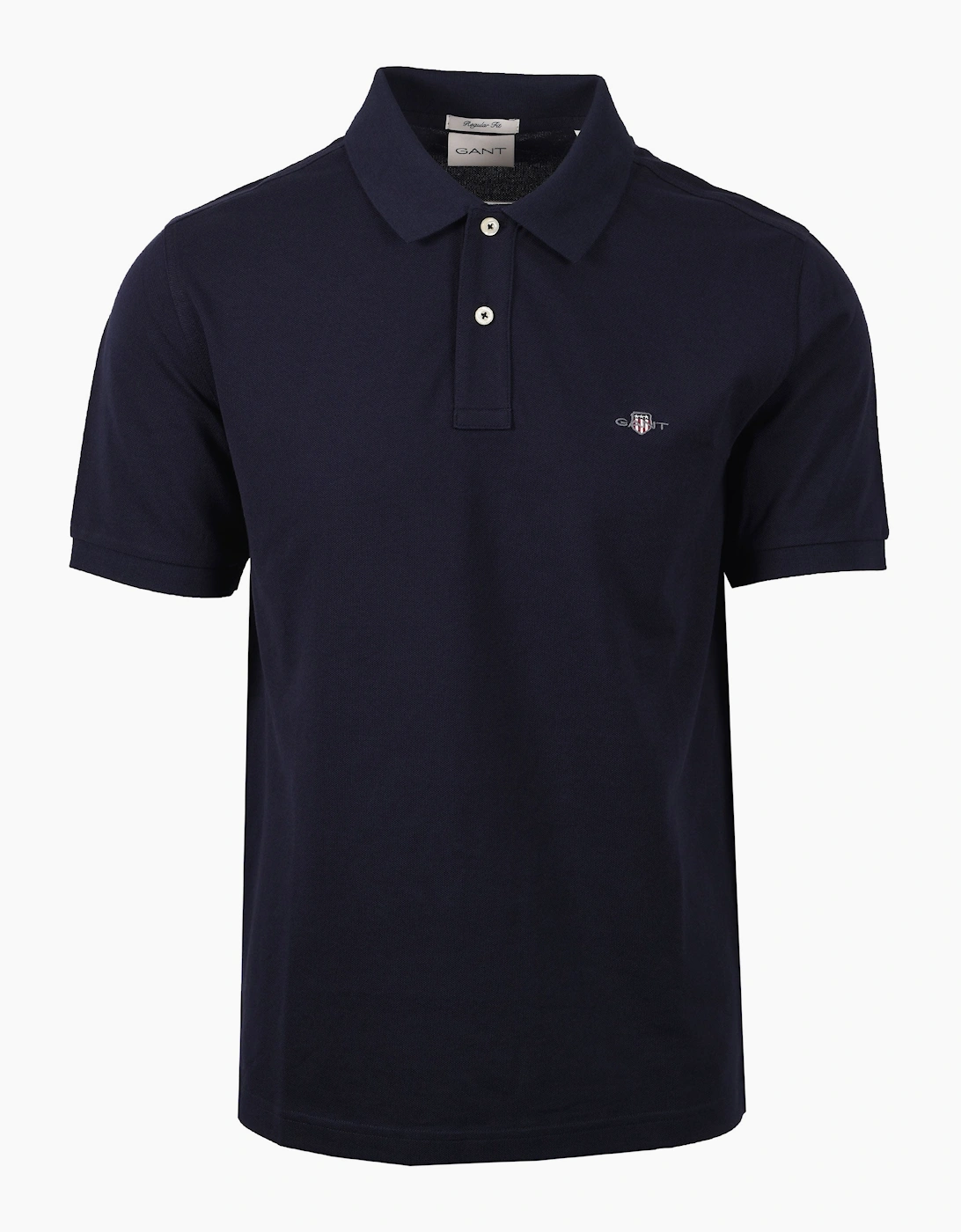 Gant Men's Gant Reg Shield Ss Pique Polo Shirt Evening Blue - Navy