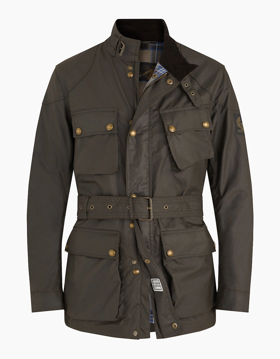 Men's Belstaff Trialmaster Waxed Jacket Faded Olive - Green - Size: 40