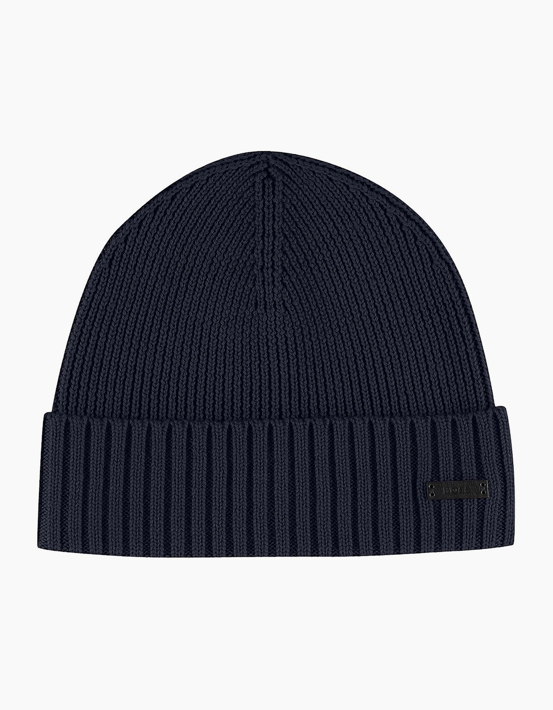 Men's Boss Black Fati Beanie Hat Dark Blue - Navy - Size: 1 size