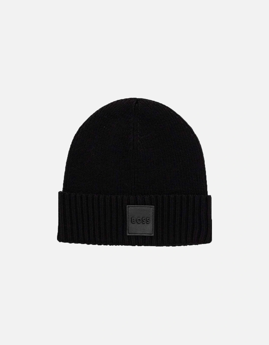 Men's Boss Black Flavio Beanie Hat Black - Size: 1 size