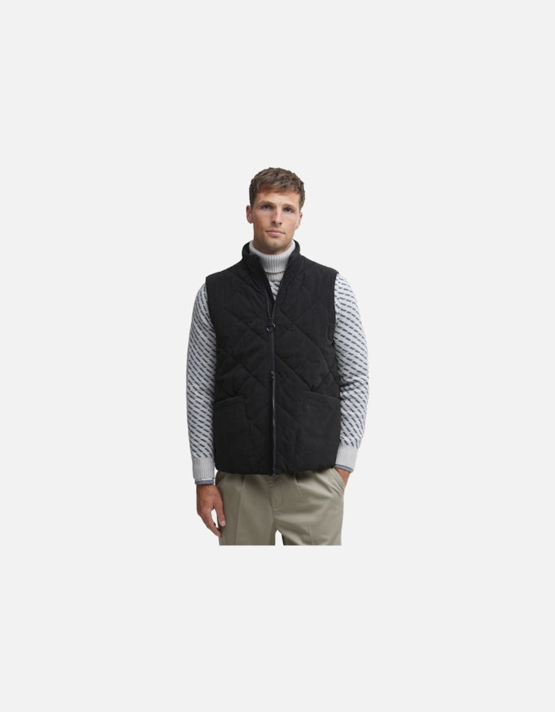 Cord Liddesdale Gilet Black