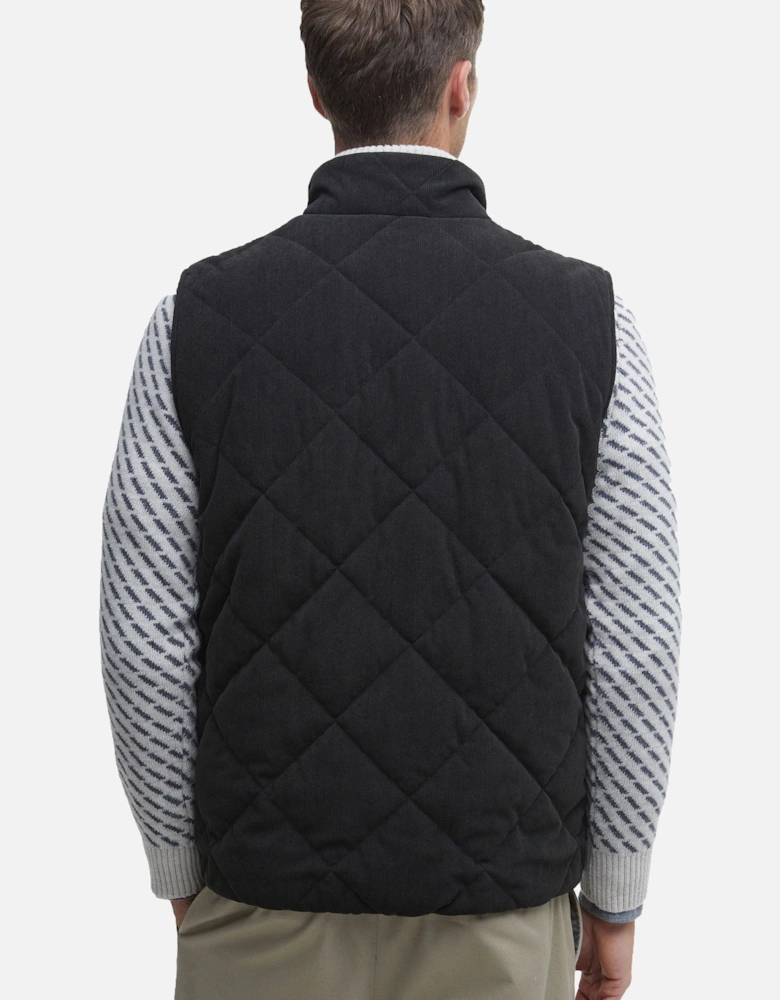 Cord Liddesdale Gilet Black