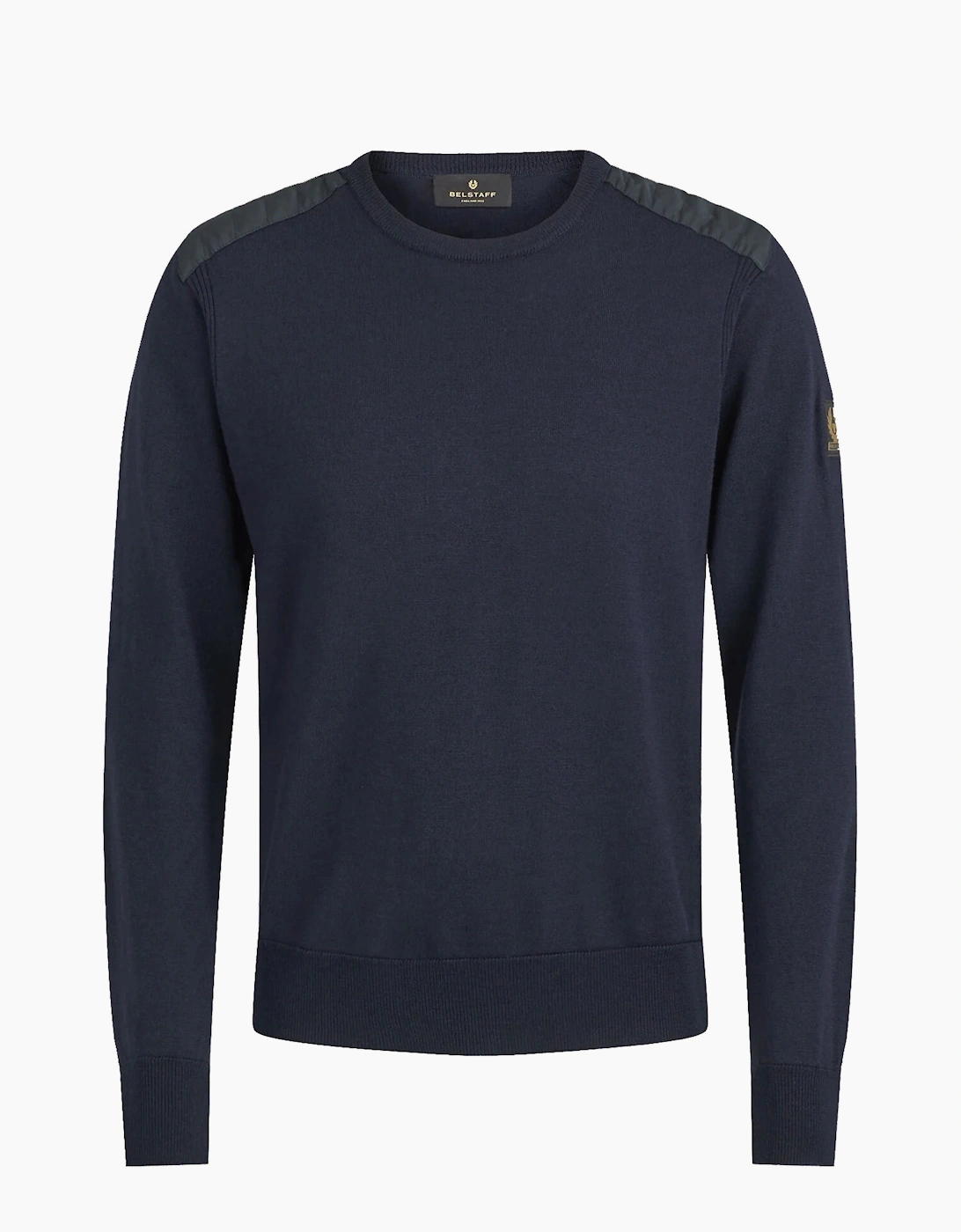 Men's Belstaff Kerrigan Crew Neck Knitwear Washed Navy - Size: 46