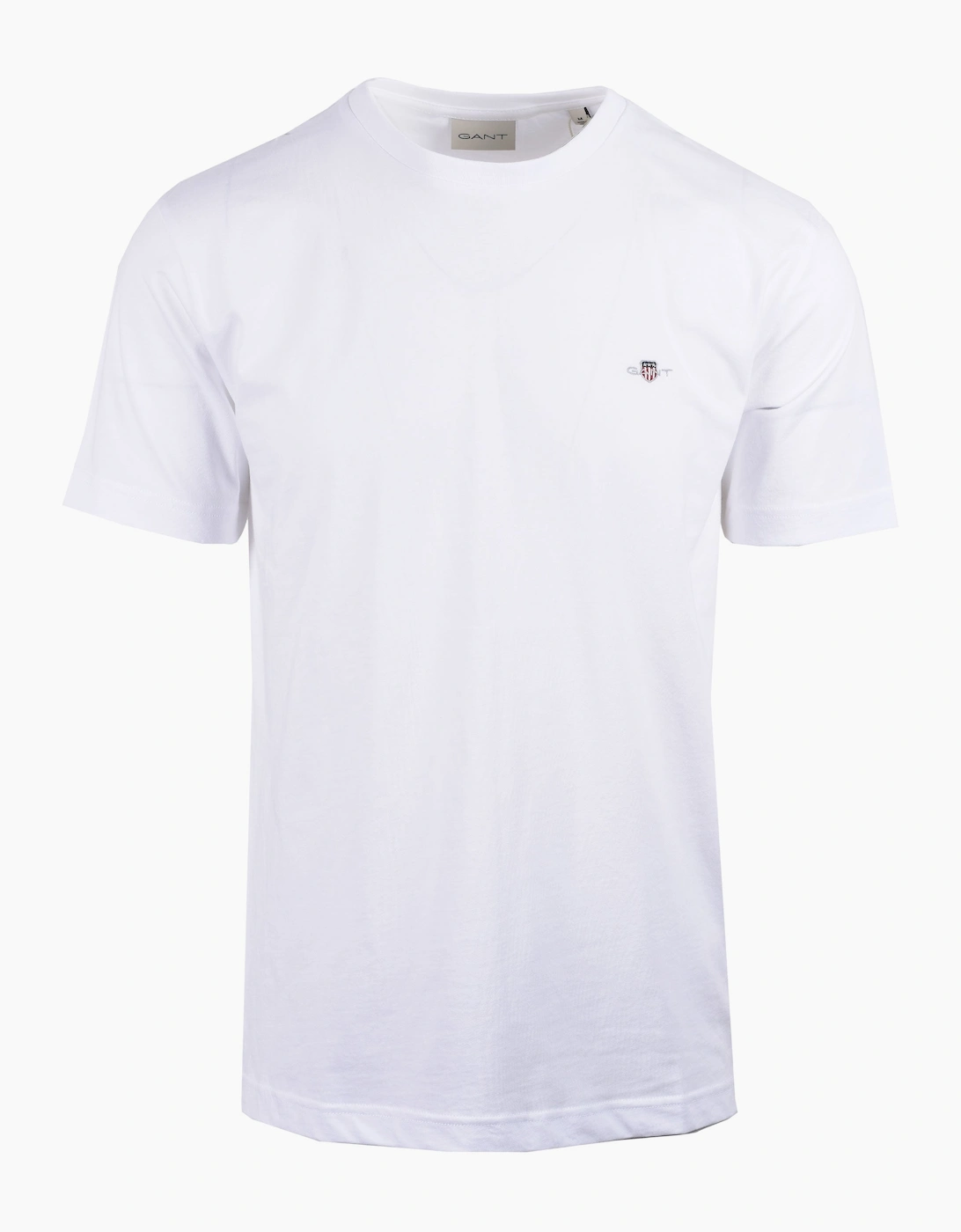 Gant Men's White Reg Shield Ss T-Shirt - Size: 44