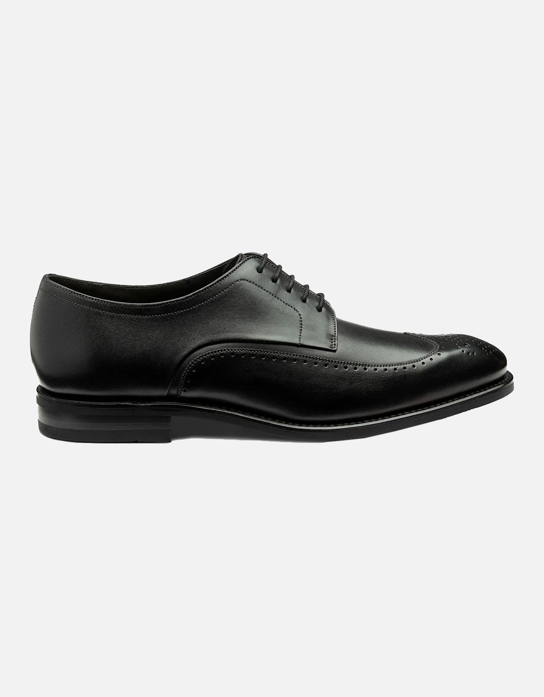 Loake Men's Loake Bale Derby Punched Brogue Black