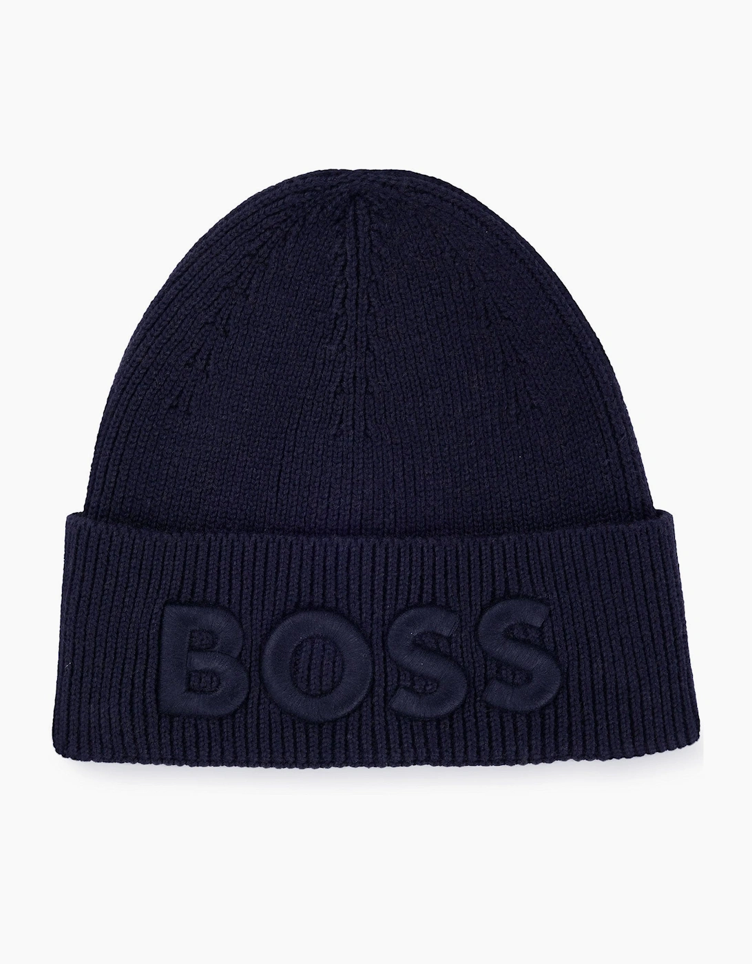 Boss Men's Boss Orange Afox Beanie Hat Dark Blue - Navy