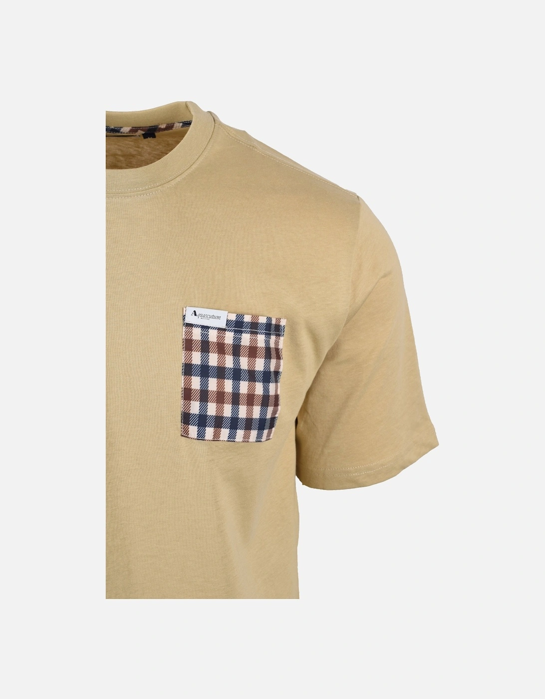 Active Club Check Pocket T-shirt Beige