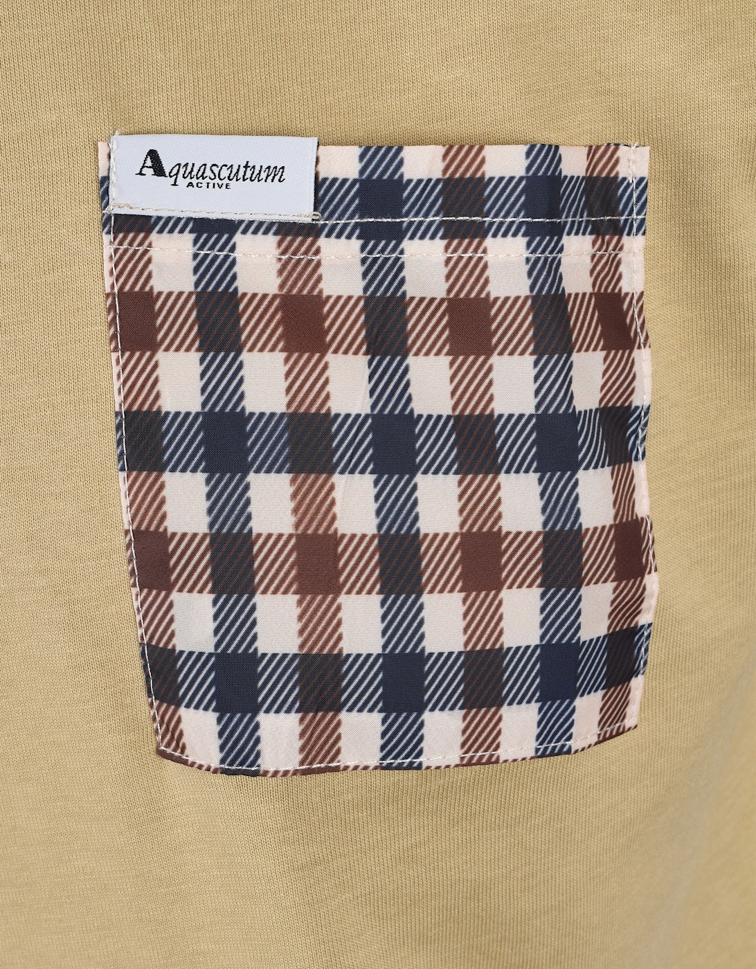 Active Club Check Pocket T-shirt Beige