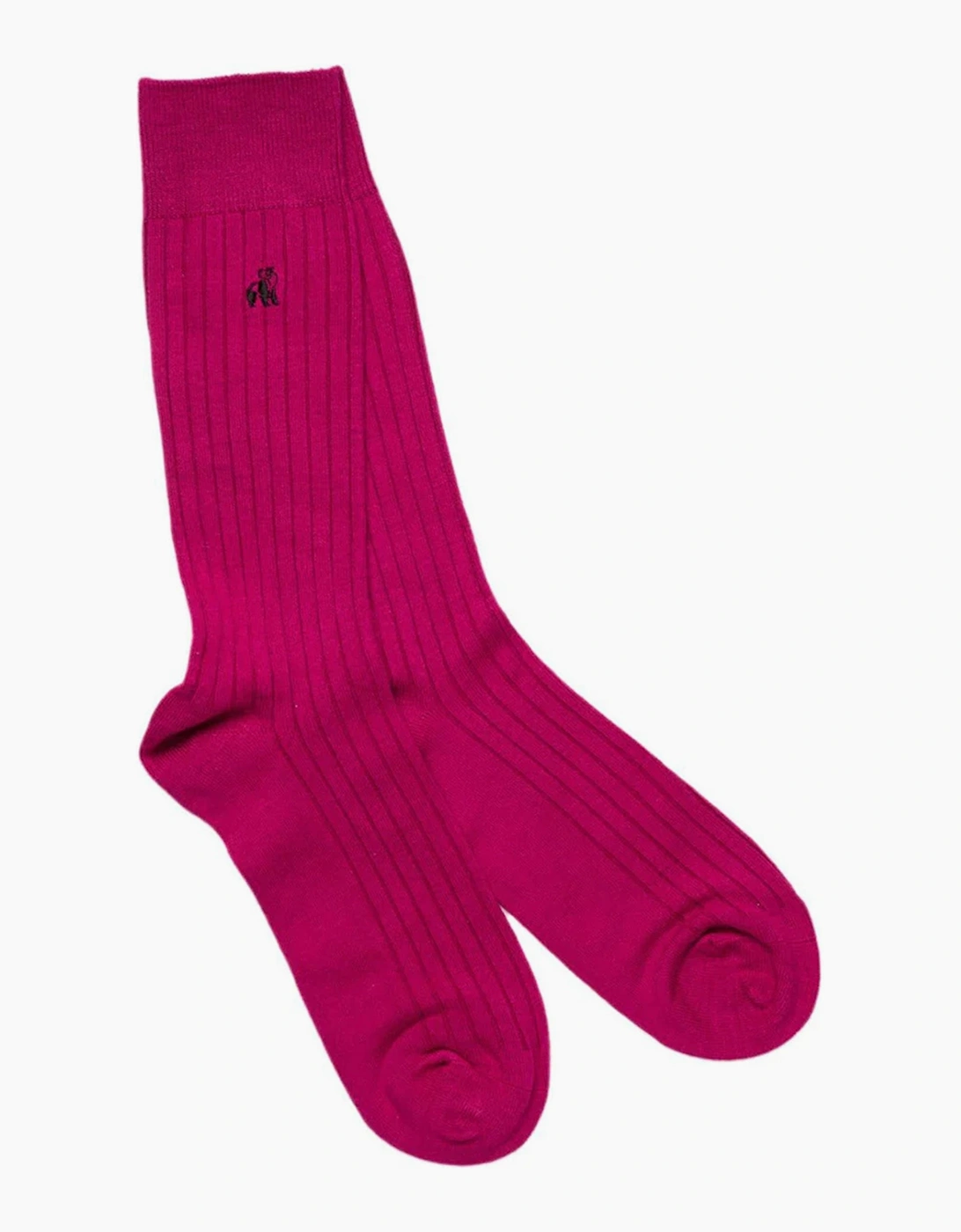 Men's Swole Panda Bamboo Socks Cerise - Pink - Size: 7/7.5/8/8.5/9/9.5/10/10.5/11