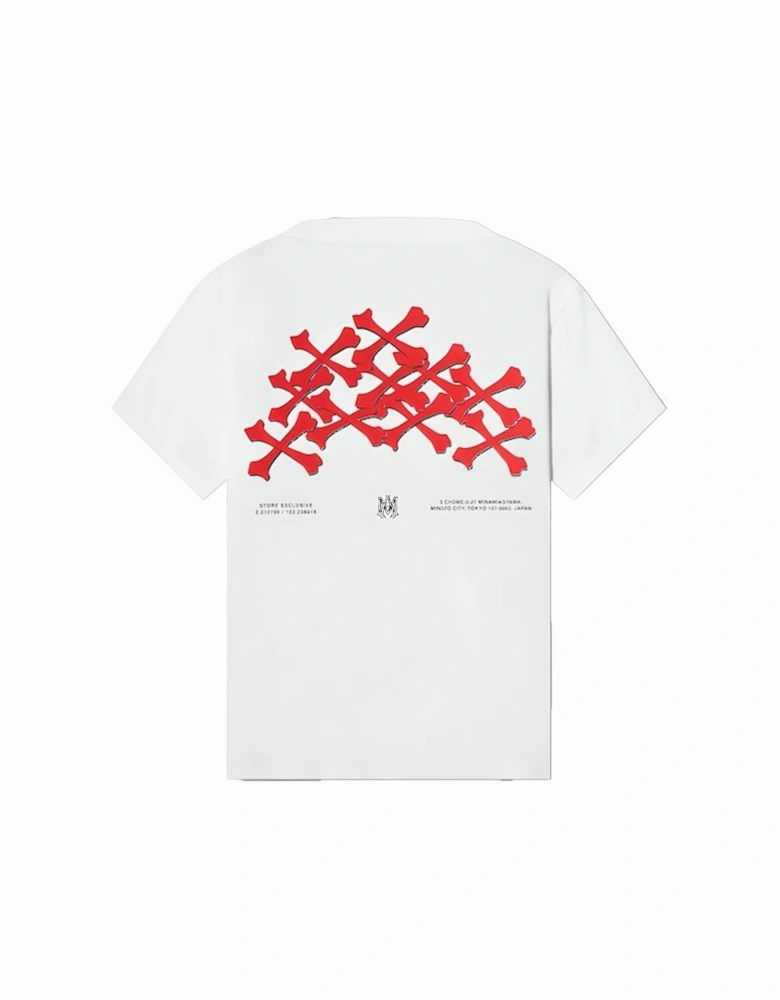 Tokyo Stacked Bones Printed T-Shirt in White