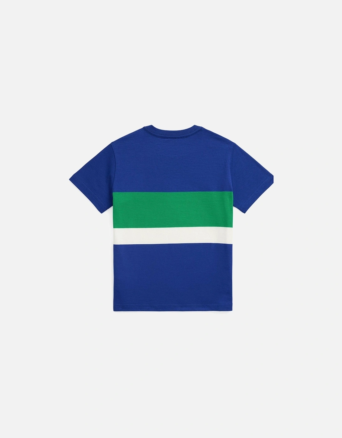 Boys Short Sleeve Colour Block T-Shirt - Blue