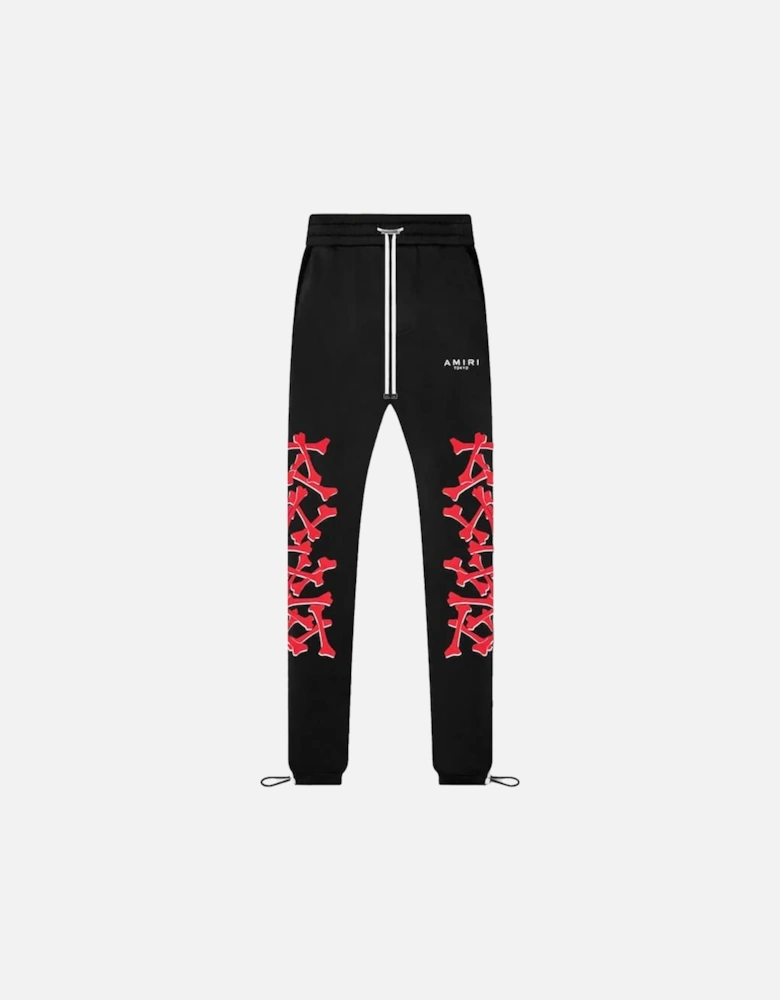 Tokyo Stacked Bones Printed Joggers in Black