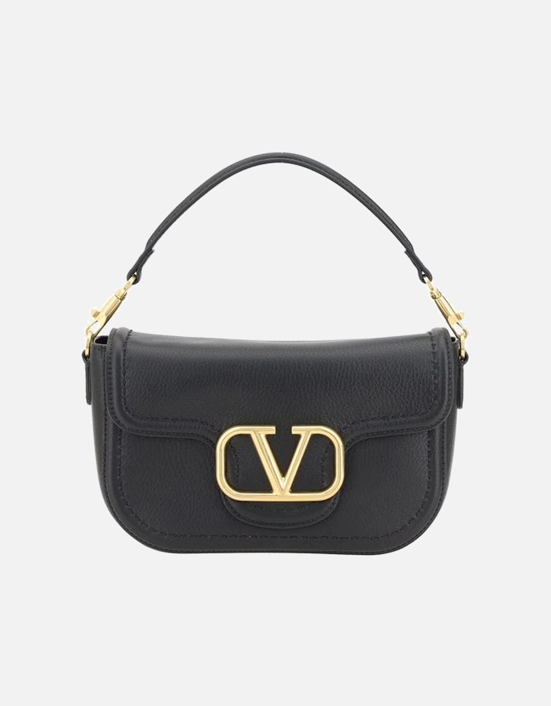 All Time Leather Shoulder Bag with VLogo Women - Black, 5 of 4