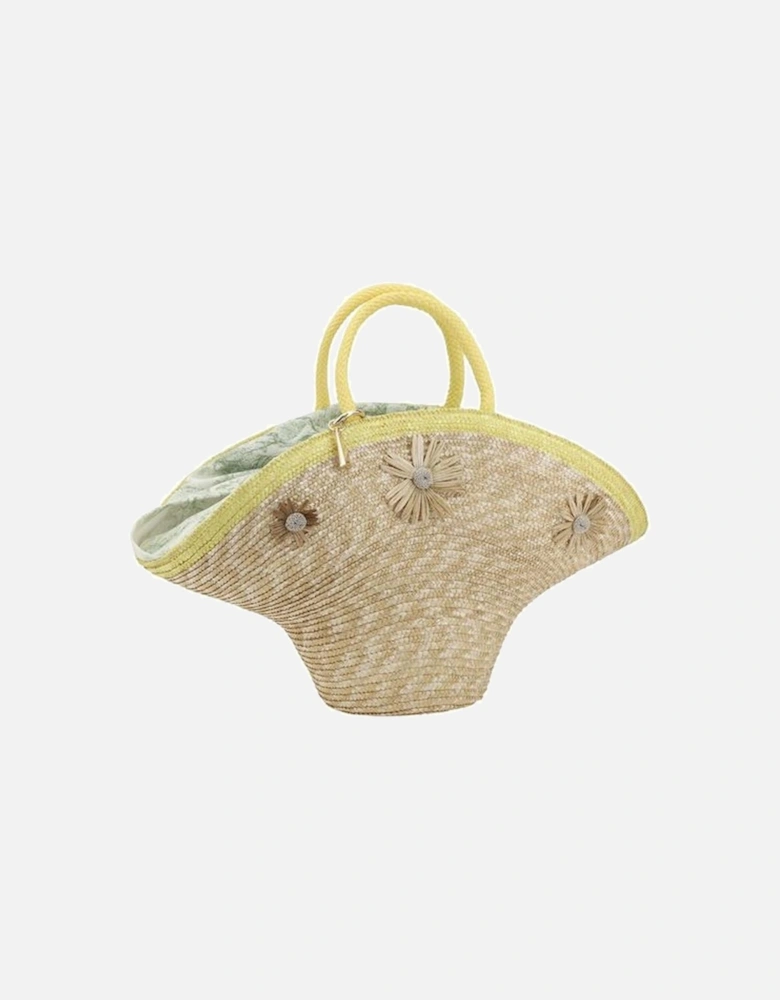 Calore Tubular Handle Straw Handbag Women - Beige