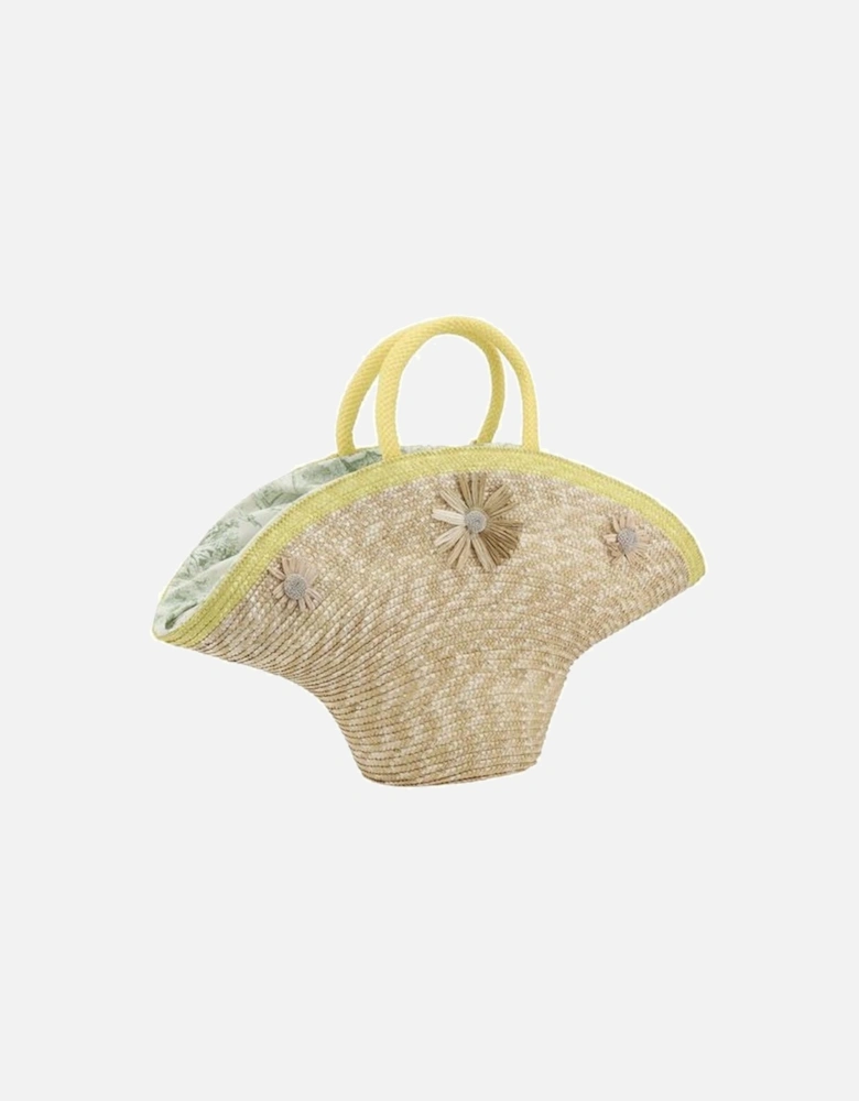 Calore Tubular Handle Straw Handbag Women - Beige