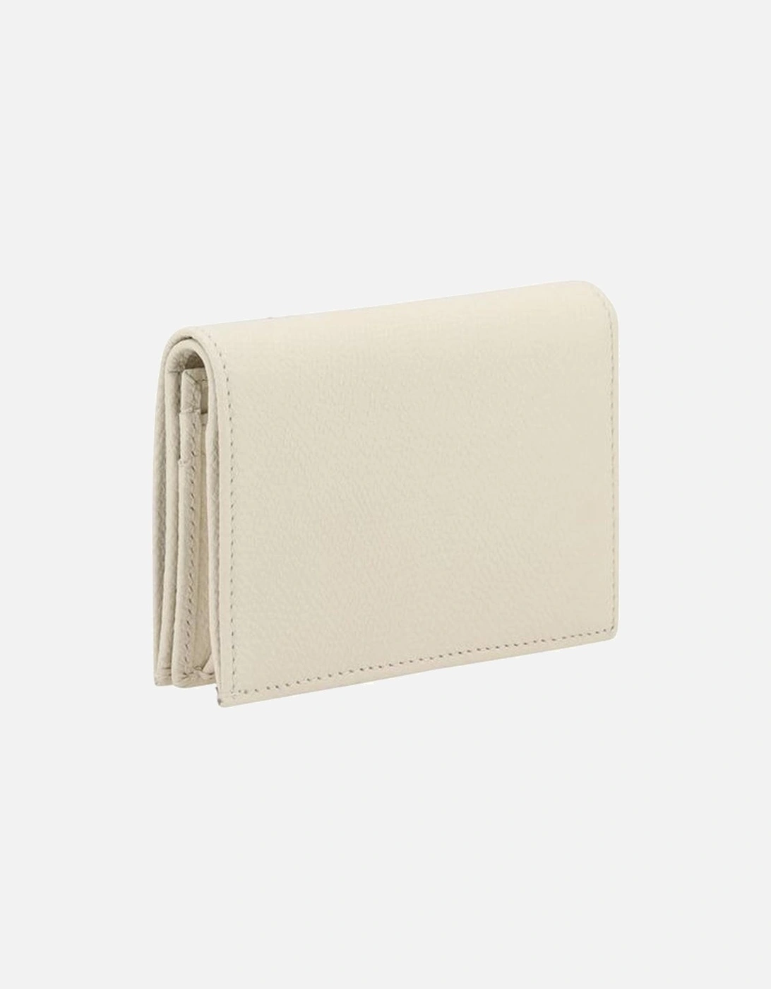 Leather Billfold Wallet with VLogo Plaque Women - Cream