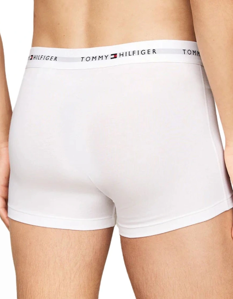 3-Pack Signature Cotton Boxer Trunks, White