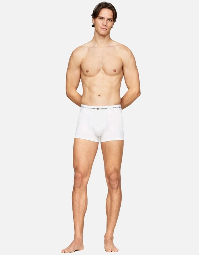 3-Pack Signature Cotton Boxer Trunks, White