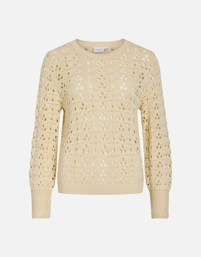 Paula Long Sleeve O-neck Knit Top Birch