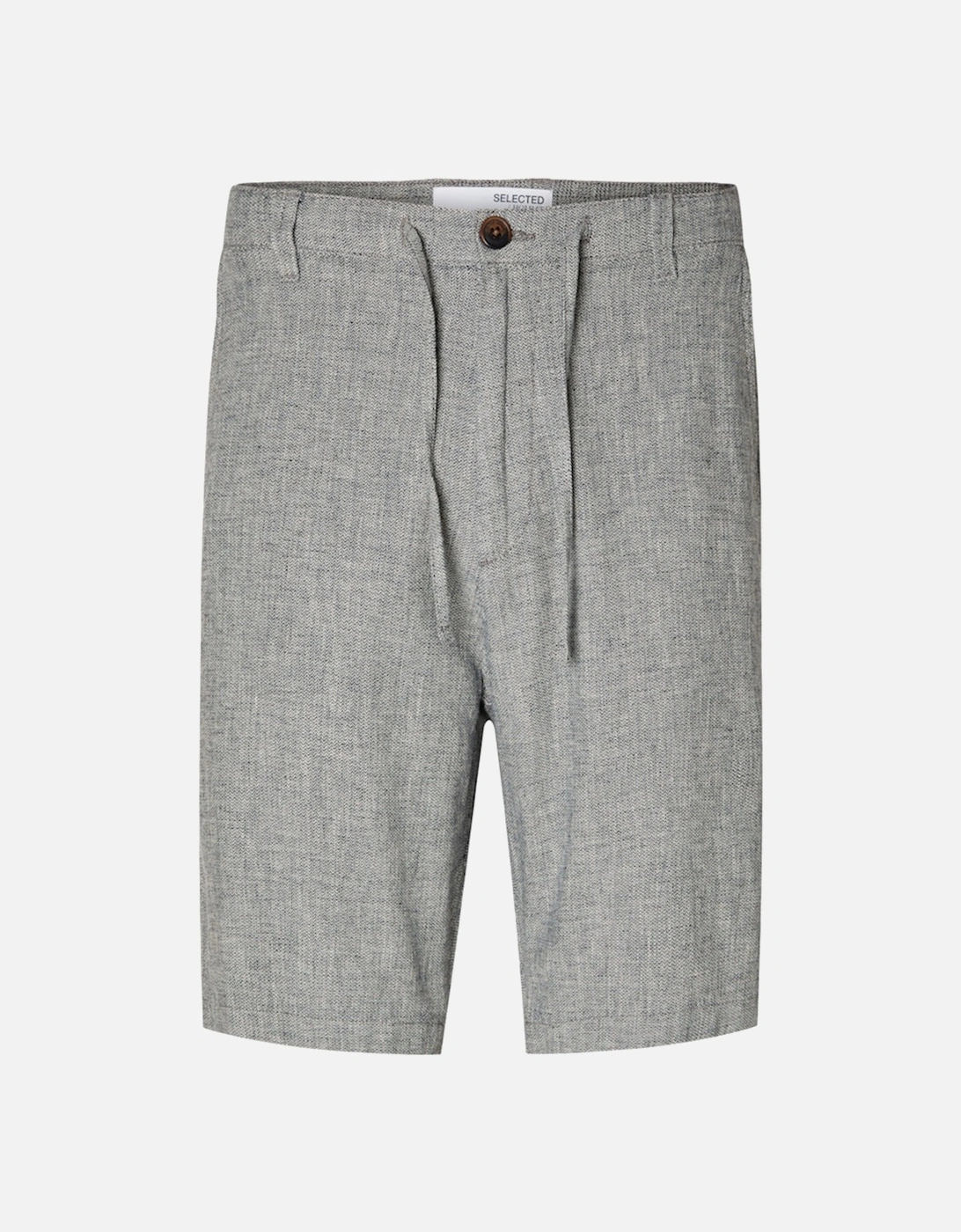 Homme Brody Regular Fit Linen Shorts Sky Captain Mixed with Oatmeal