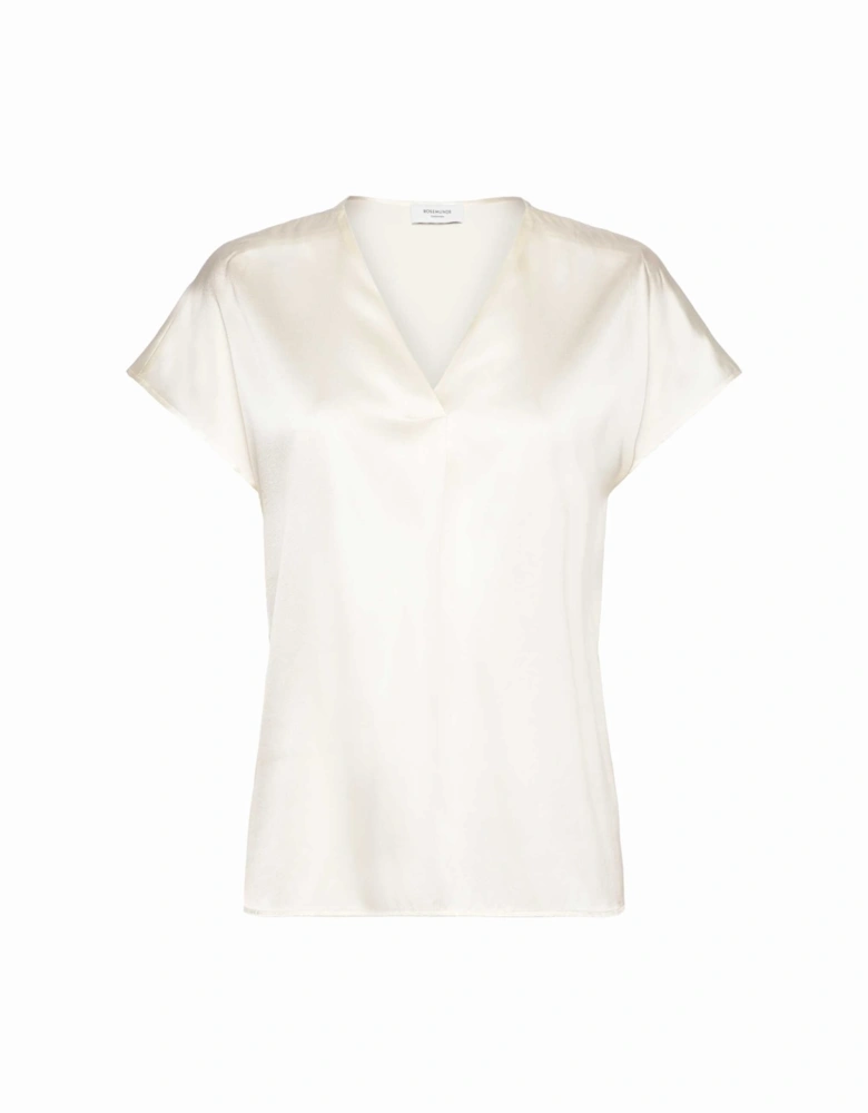 Jade short sleeve top in Ivory