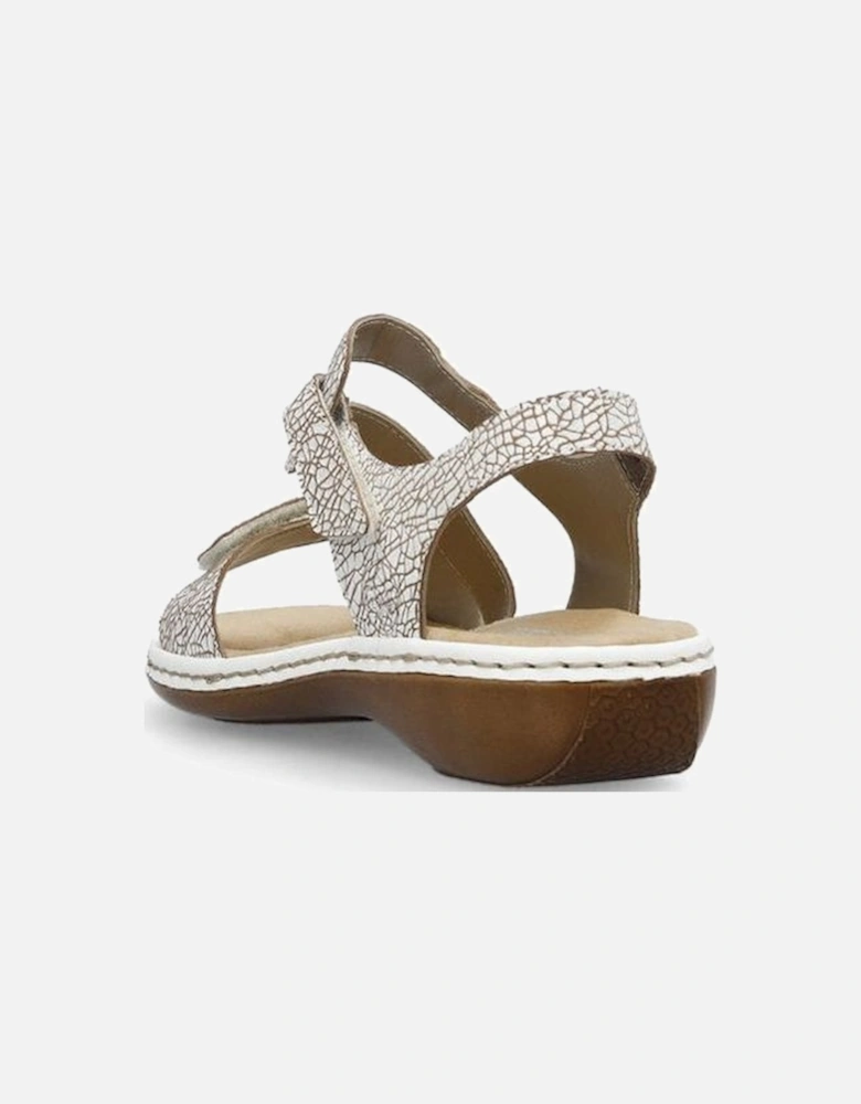 Ladies 659C7-81 Pattern/White Sandal