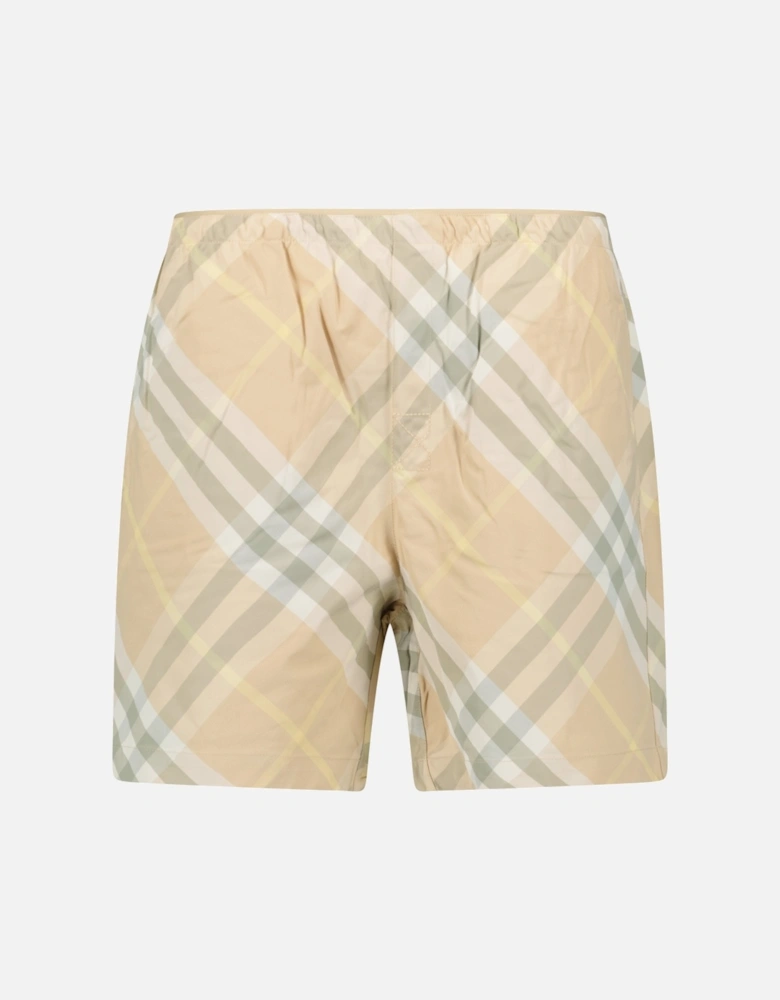 Check Swim Shorts Flax Beige