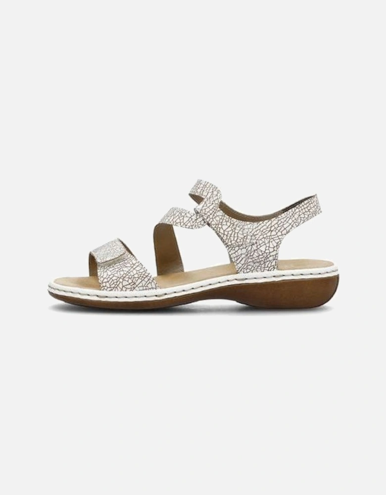 Ladies 659C7-81 Pattern/White Sandal