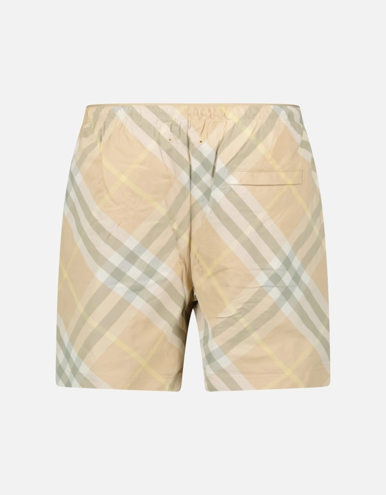 Check Swim Shorts Flax Beige