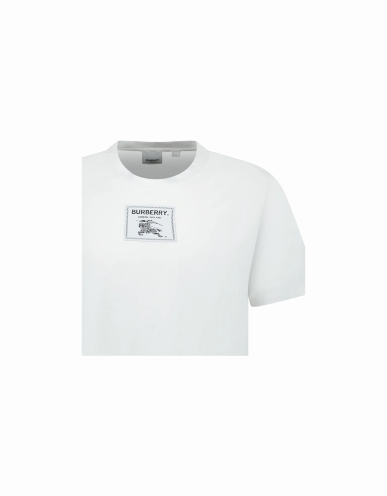 'Margot' Embroidery London England Logo T-Shirt White