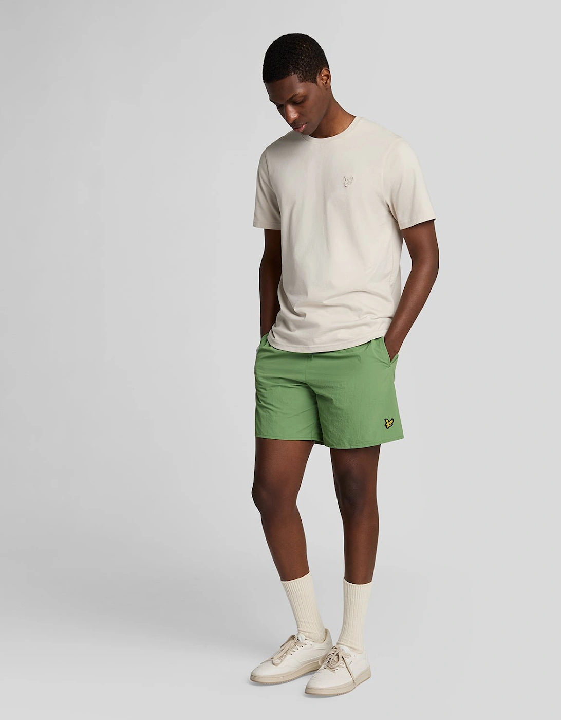 Lyle And Scott Men's Green Plain Swim Shorts - : 39/38/32 Xxl