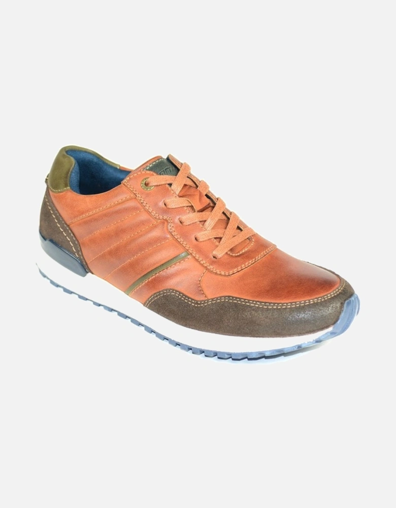 Front Ohio Tan Leather Trainers Tan/brown