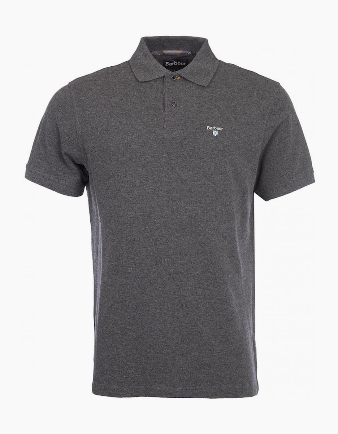 Barbour Men's Grey Slate Tartan Pique Polo Shirt - Size: 38