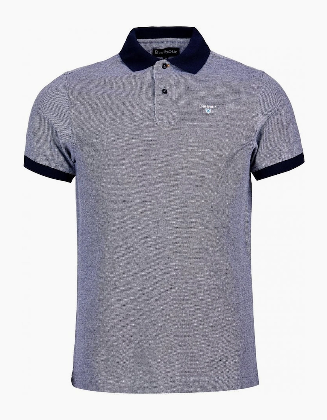 Barbour Men's Grey Midnight Blue Heritage Polo Shirt - Size: 44