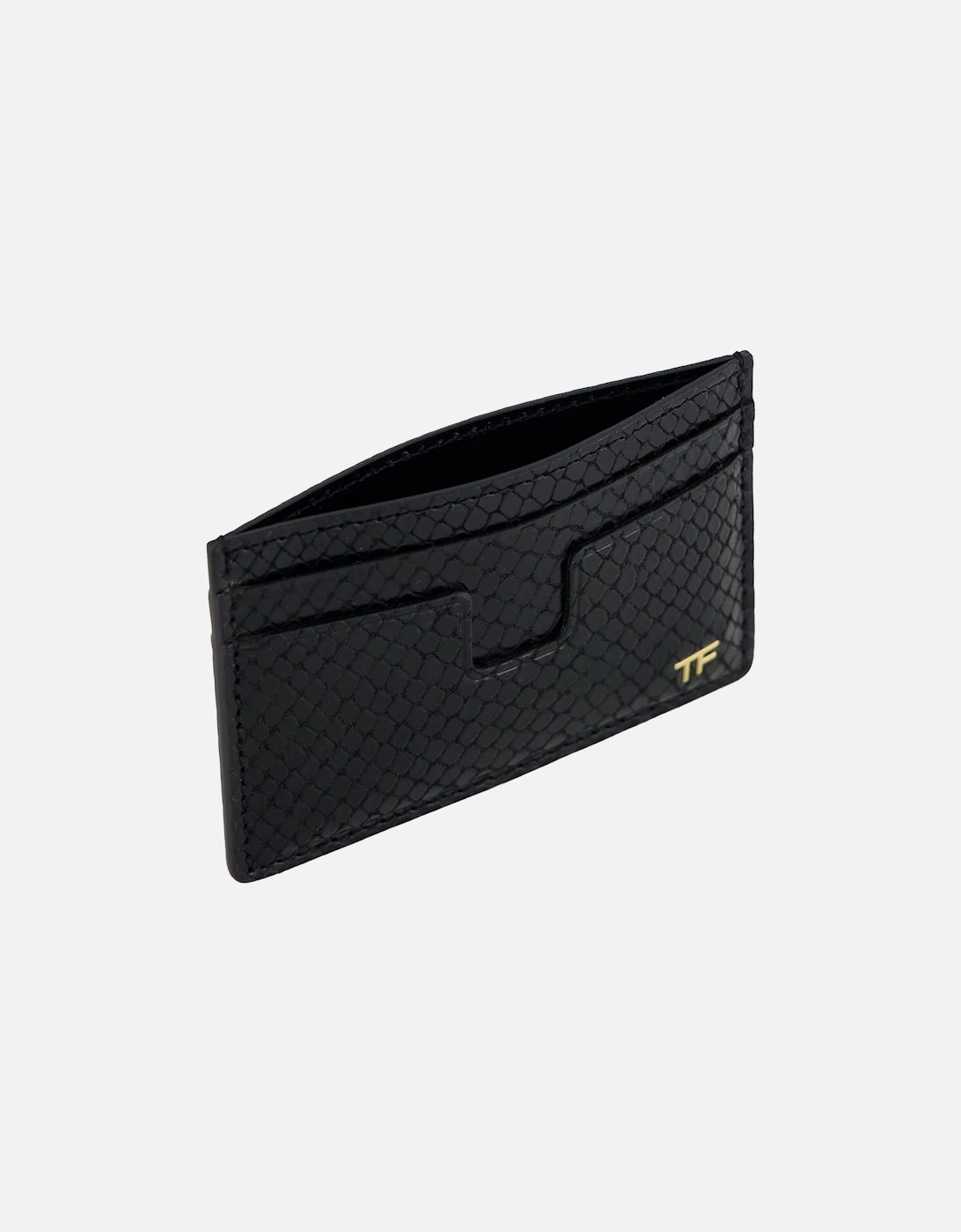 Printed Python T Line Card Holder Black